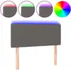 Image de vidaXL Tête de lit LED Gris 100x5x78/88 cm Similicuir
