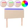 Image de vidaXL Tête de lit LED cappuccino brun 100x5x78/88 cm similicuir