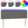 Image de vidaXL Tête de lit LED Gris 144x5x78/88 cm Similicuir