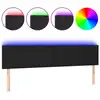 Image de vidaXL Tête de lit LED noir 160x5x78/88 cm similicuir