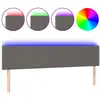 Image de vidaXL Tête de lit LED Gris 160x5x78/88 cm Similicuir