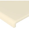 Image de vidaXL LED Tête de lit Crème 200x5x78/88 cm Similicuir