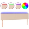Image de vidaXL Tête de lit LED brun cappuccino 200x5x78/88 cm similicuir