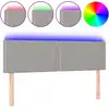 Image de vidaXL Tête de lit LED gris clair 144x5x78/88 cm Tissu