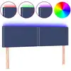 Image de vidaXL Tête de lit LED bleue 144x5x78/88 cm Tissu