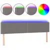 Image de vidaXL Tête de lit LED gris foncé 180x5x78/88 cm Tissu