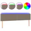 Image de vidaXL Tête de lit LED Taupe 180x5x78/88 cm Tissu