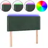 Image de vidaXL Tête de lit LED vert foncé 80x5x78/88 cm velours