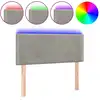 Image de vidaXL Tête de lit LED gris clair 100x5x78/88 cm velours