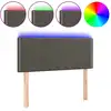 Image de vidaXL Tête de lit LED gris foncé 100x5x78/88 cm velours