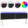 Image de vidaXL LED Tête de lit noir 160x5x78/88 cm velours