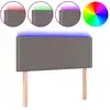 Image de vidaXL Tête de lit LED Gris 100x5x78/88 cm Similicuir