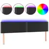 Image de vidaXL Tête de lit LED noir 200x5x78/88 cm similicuir