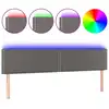 Image de vidaXL Tête de lit LED Gris 200x5x78/88 cm Similicuir