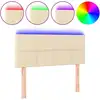 Image de vidaXL Tête de lit LED Crème 90x5x78/88 cm Tissu
