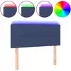 Image de vidaXL LED Tête de lit bleu 90x5x78/88 cm Tissu