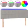 Image de vidaXL Tête de lit LED gris clair 144x5x78/88 cm Tissu