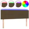 Image de vidaXL Tête de lit LED brun foncé 144x5x78/88 cm Tissu