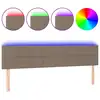 Image de vidaXL Tête de lit LED Taupe 160x5x78/88 cm Tissu