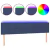 Image de vidaXL Tête de lit LED bleue 160x5x78/88 cm Tissu
