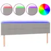 Image de vidaXL Tête de lit LED gris clair 200x5x78/88 cm Tissu