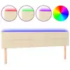 Image de vidaXL Tête de lit LED Crème 200x5x78/88 cm Tissu
