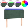 Image de vidaXL Tête de lit LED vert foncé 80x5x78/88 cm velours