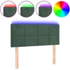 Image de vidaXL LED Tête de lit vert foncé 90x5x78/88 cm velours