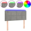 Image de vidaXL Tête de lit LED gris clair 100x5x78/88 cm velours
