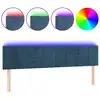 Image de vidaXL Tête de lit LED bleu foncé 160x5x78/88 cm velours