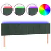 Image de vidaXL Tête de lit LED vert foncé 180x5x78/88 cm velours