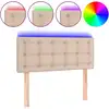 Image de vidaXL Tête de lit LED cappuccino brun 80x5x78/88 cm similicuir