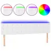 Image de vidaXL Tête de lit LED blanc 160x5x78/88 cm similicuir
