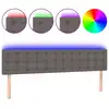Image de vidaXL Tête de lit LED Gris 180x5x78/88 cm Similicuir