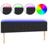 Image de vidaXL Tête de lit LED noir 200x5x78/88 cm similicuir