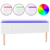 Image de vidaXL Tête de lit LED blanc 200x5x78/88 cm similicuir