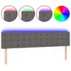 Image de vidaXL Tête de lit LED Gris 200x5x78/88 cm Similicuir