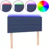Image de vidaXL Tête de lit LED bleue 80x5x78/88 cm Tissu