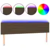 Image de vidaXL Tête de lit LED brun foncé 160x5x78/88 cm Tissu