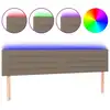 Image de vidaXL Tête de lit LED Taupe 160x5x78/88 cm Tissu