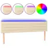Image de vidaXL Tête de lit LED Crème 160x5x78/88 cm Tissu