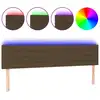 Image de vidaXL Tête de lit LED brun foncé 180x5x78/88 cm Tissu