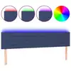 Image de vidaXL LED Tête de lit bleu 200x5x78/88 cm Tissu