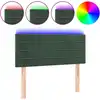 Image de vidaXL LED Tête de lit vert foncé 90x5x78/88 cm velours
