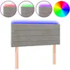 Image de vidaXL Tête de lit LED gris clair 100x5x78/88 cm velours