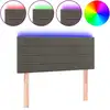 Image de vidaXL Tête de lit LED gris foncé 100x5x78/88 cm velours