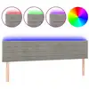 Image de vidaXL Tête de lit LED gris clair 180x5x78/88 cm velours