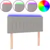 Image de vidaXL Tête de lit LED gris clair 80x5x78/88 cm Tissu