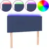 Image de vidaXL Tête de lit LED bleue 80x5x78/88 cm Tissu