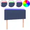 Image de vidaXL LED Tête de lit bleu 100x5x78/88 cm Tissu